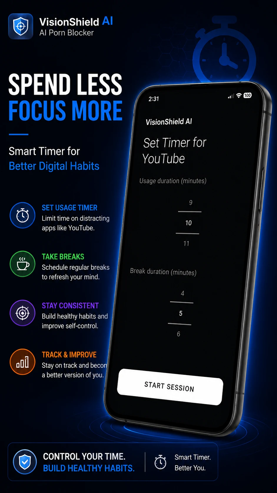 Porn Blocker By VisionShield screenshot