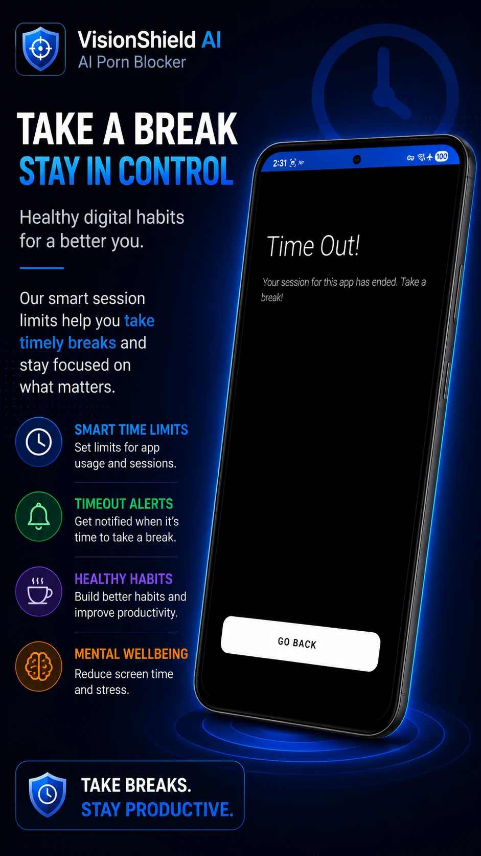 Porn Blocker By VisionShield screenshot